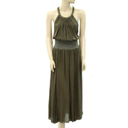 Free People Solid Smoked A-line Maxi Top