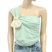 Maeve Anthropologie Tulle Bow Cropped Top L