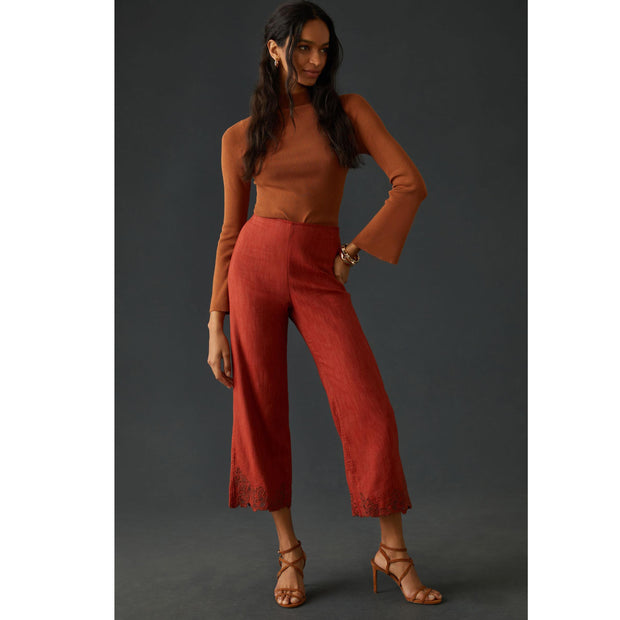 By Anthropologie Embroidered Pants XS