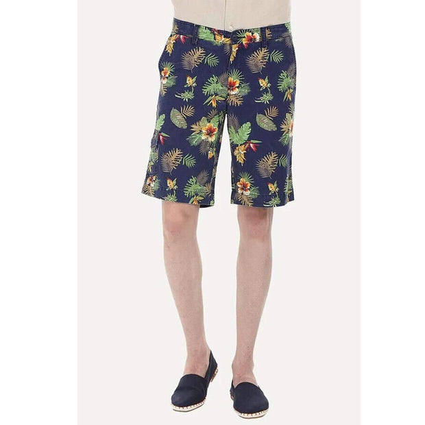 Brinell Printed Cotton Twill Enzyme Washed Shorts Men's