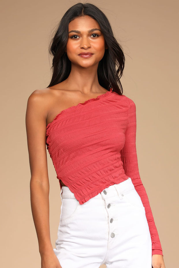 Free People Jasmine One-Shoulder Blouse Top