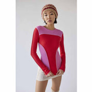 BDG Urban Outfitters Emme Thermal Seamed Blouse Top S