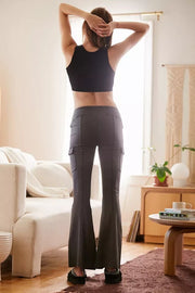 Out From Under Urban Outfitter Aria High-Waisted Cargo Flare Pant L