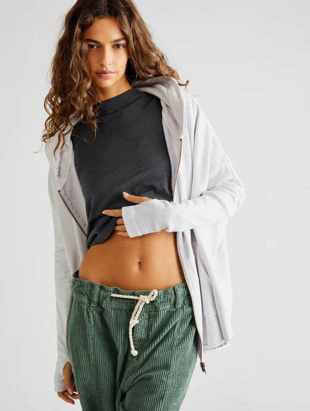 Free People Free Cloud Cardi Hooded Jacket Top M
