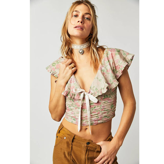Free People Nala Printed Cropped Top