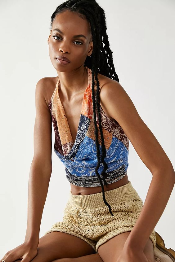 Free People Laila Cropped Tank Top