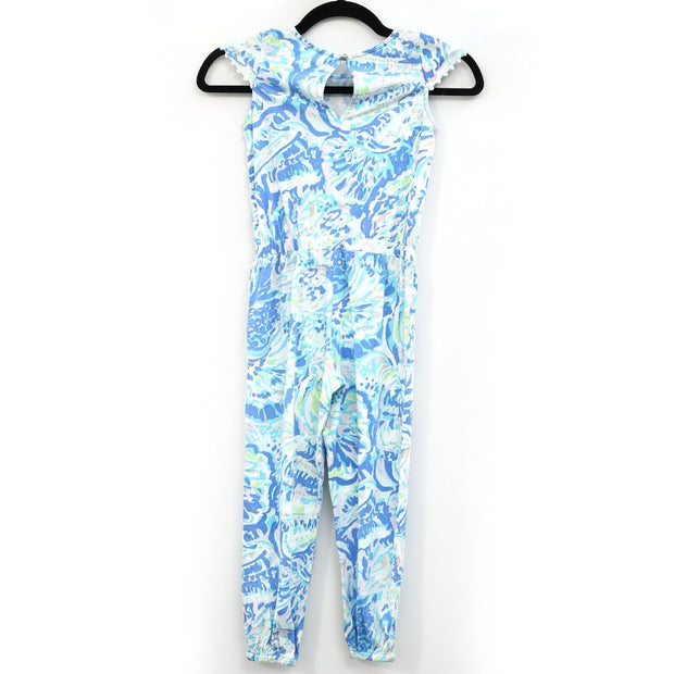 Lilly Pulitzer Girls Printed Kids Jumpsuit Playsuit Dress S 4-5 Years