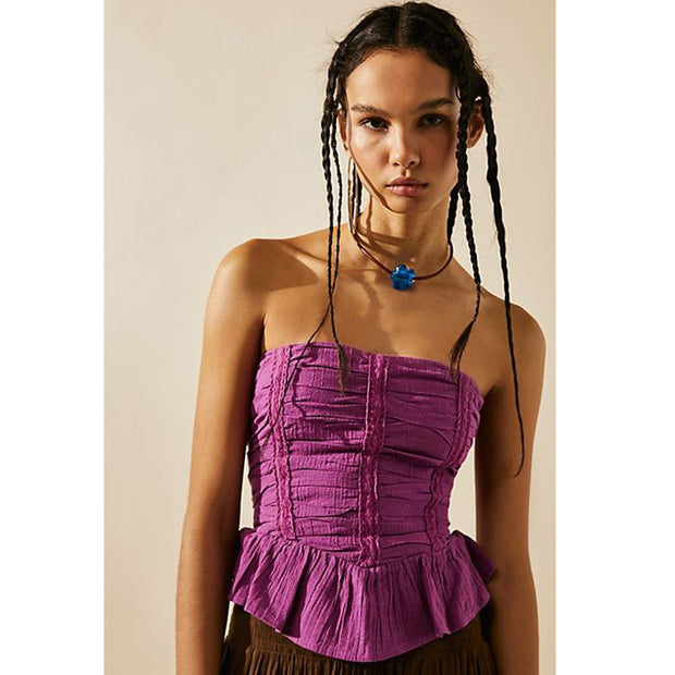 Free People Free-est Fun In The Sun Tube Blouse Top S