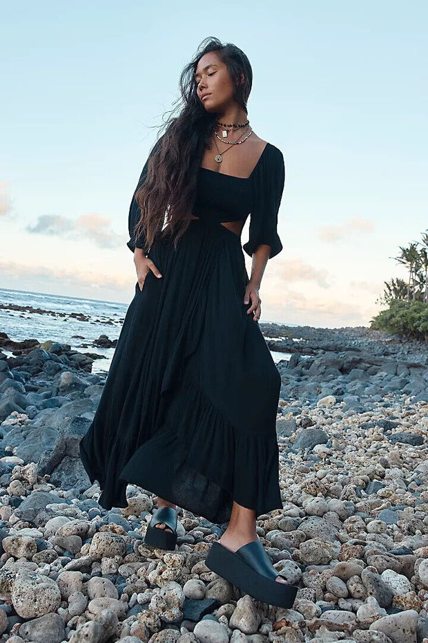 Free People Free-est Cross My Heart Maxi Dress S