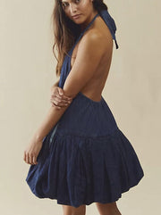 Free People Denim Bubble Mini Dress