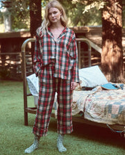The Great Buttondown Cotton Check Collared Flannel Plaid Shirt Top XS-0