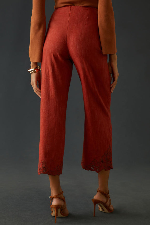 By Anthropologie Embroidered Pants XS