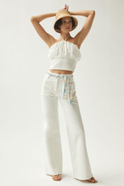 Maeve Anthropologie Woven Halter Blouse Top S