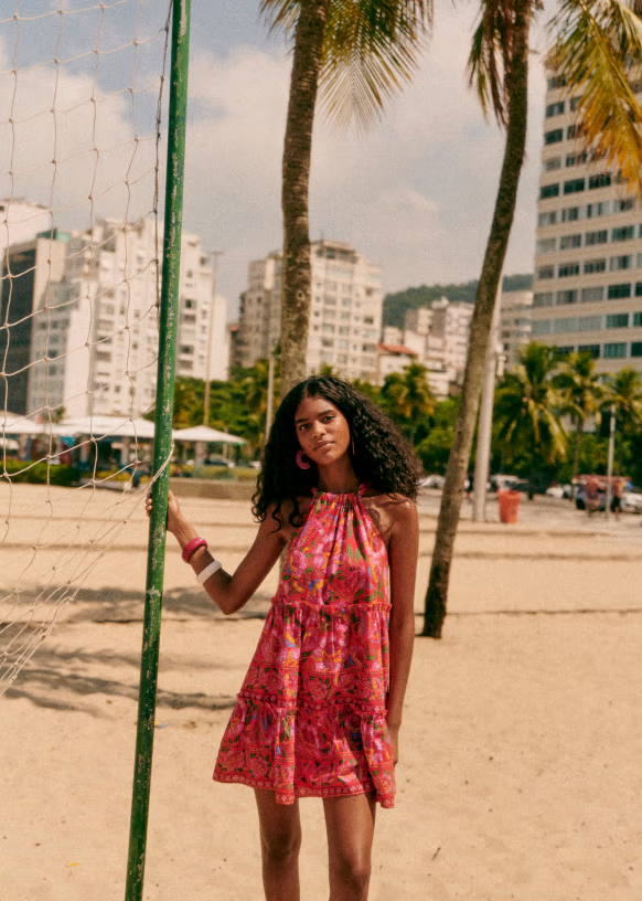 Sézane X Farm Rio Gabriela Mini Dress S-36