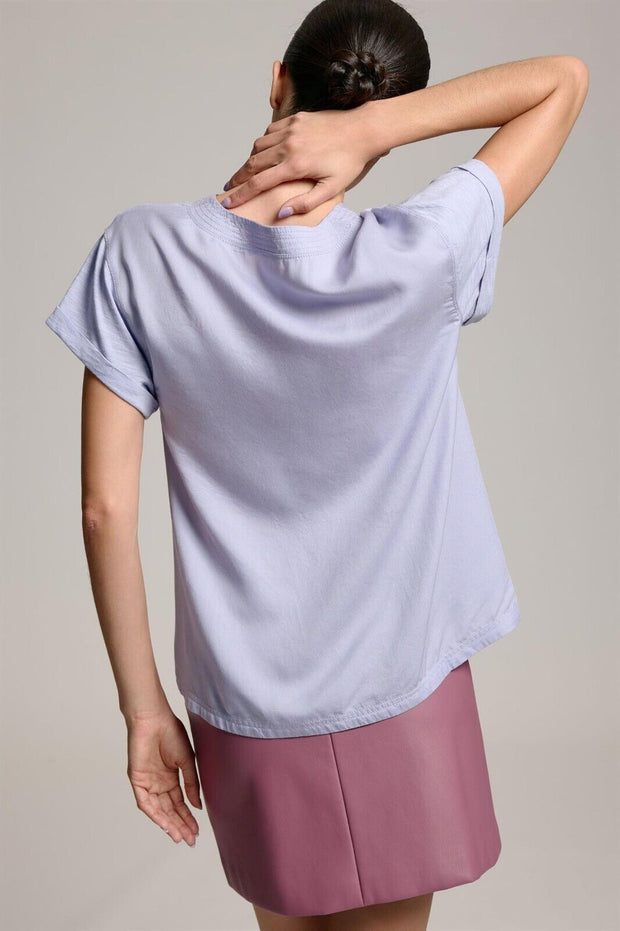 Daily Practice by Anthropologie V-Neck Short-Sleeve Tee Tunic Top