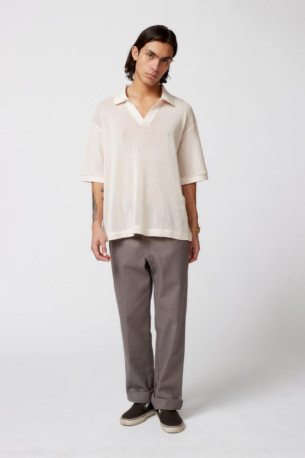 Urban Outfitters Standard Cloth Angus Mesh Popover Polo Shirt Men's