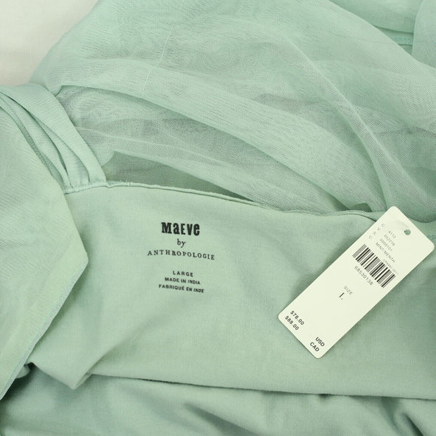 Maeve Anthropologie Tulle Bow Cropped Top L