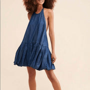 Free People Denim Bubble Mini Dress