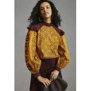 Farm Rio Anthropologie Floral Printed Top XS
