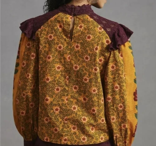 Farm Rio Anthropologie Floral Printed Top XS