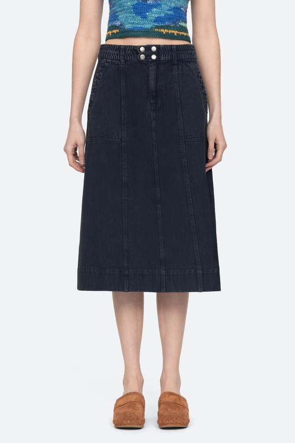 Sea New York Nyla Twill Midi Skirt XS-2