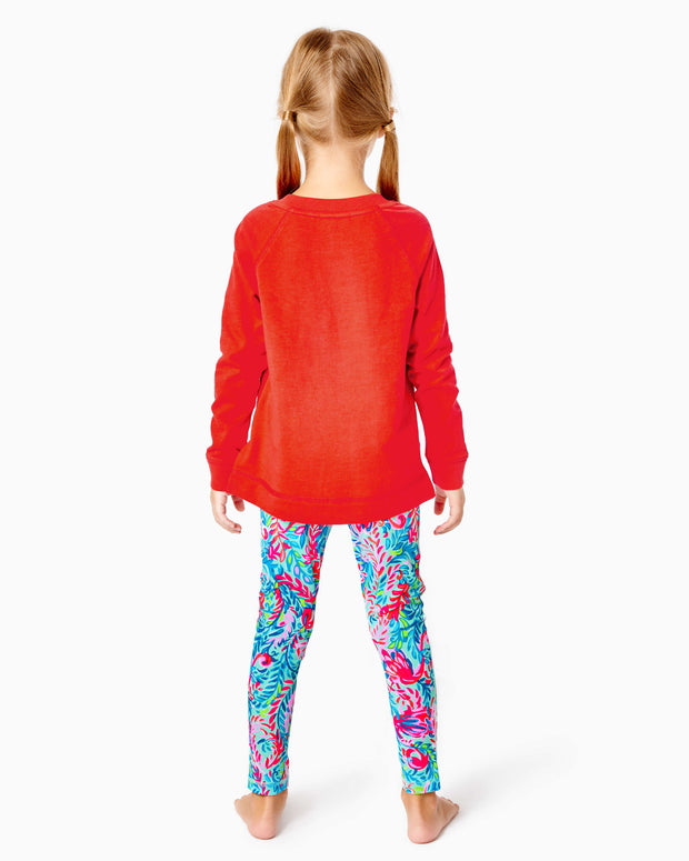 Lilly Pulitzer Girls Luxletic Mini Beach Comber Sweatshirt