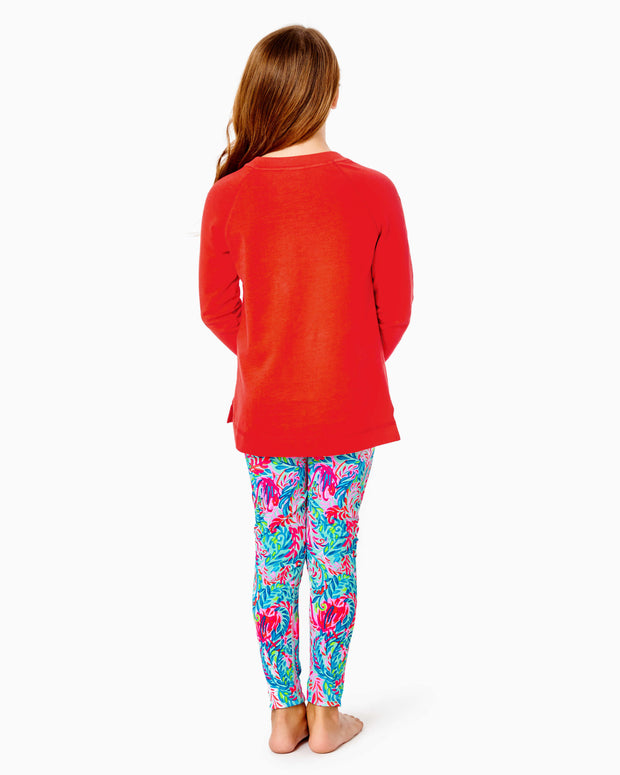 Lilly Pulitzer Girls Luxletic Mini Beach Comber Sweatshirt