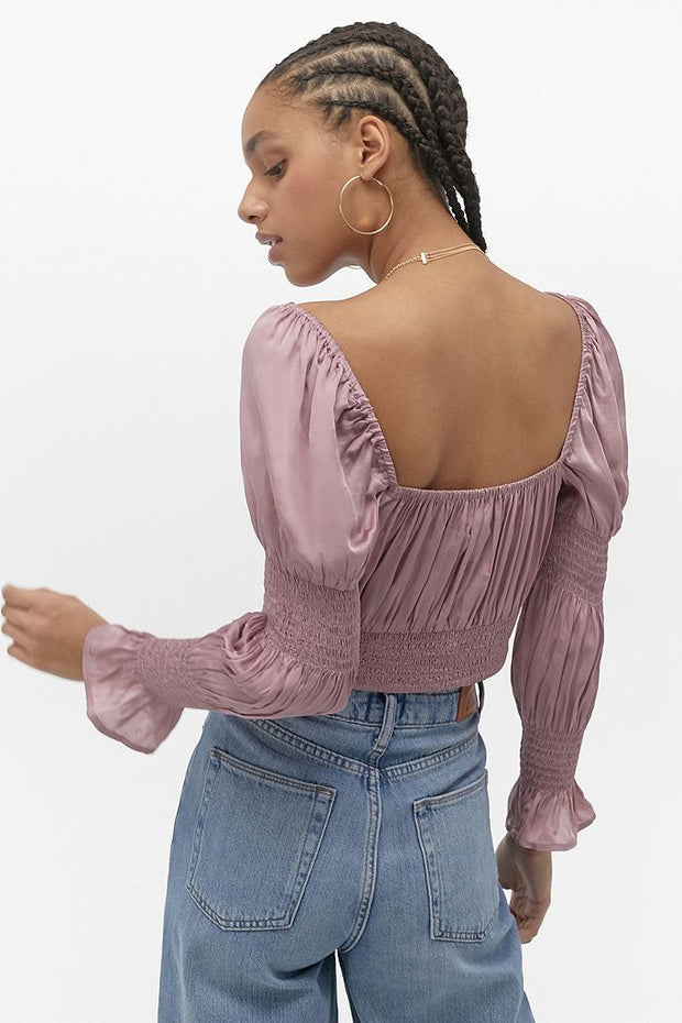 Urban Outfitters Super Solid Cropped Blouse Top