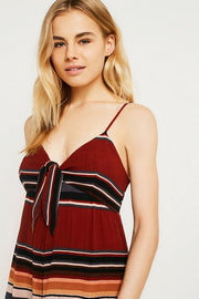 Urban Outfitters Bunny Tie-Front Stripe Jumpsuit M