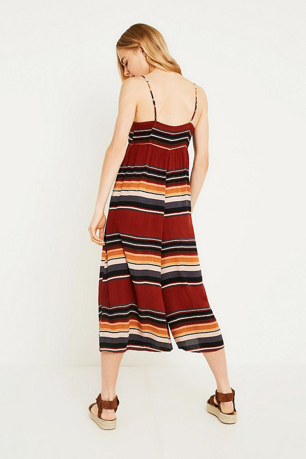 Urban Outfitters Bunny Tie-Front Stripe Jumpsuit M