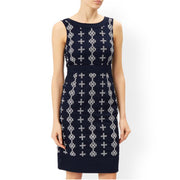 Monsoon Embroidered Navy Dress