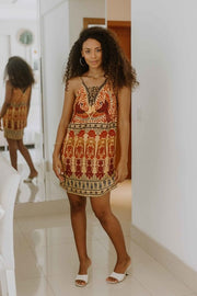 Farm Rio Anthropologie Color Macaws Short Mini Dress
