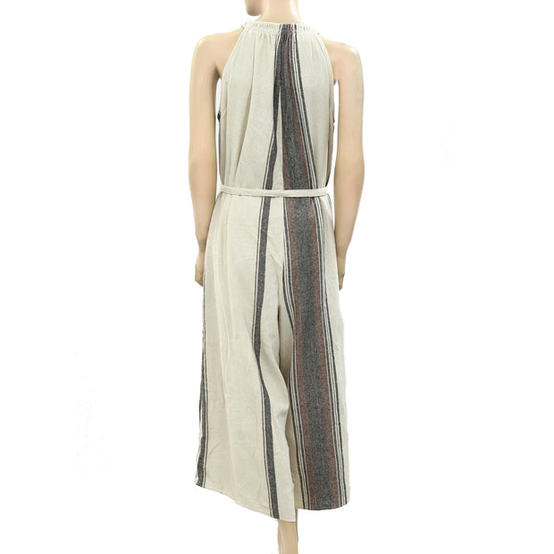 APIECE APART Isla Wide-Leg Striped Jumpsuit Dress S