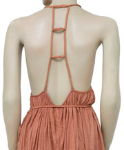 Free People Double Dutch Flared Cutout Rust Tunic Top Small S