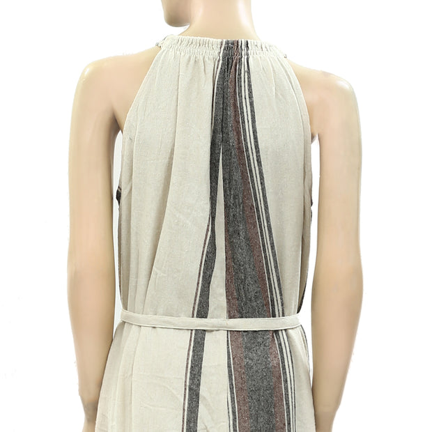APIECE APART Isla Wide-Leg Striped Jumpsuit Dress S