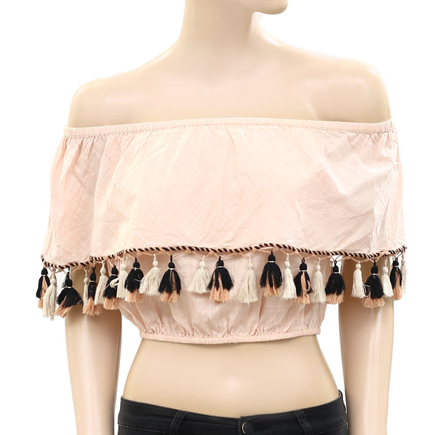 Anthropologie Off The Shoulder Cropped Top XS