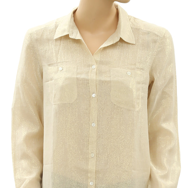 Des Petits Hauts 微光系扣衬衫上衣 M