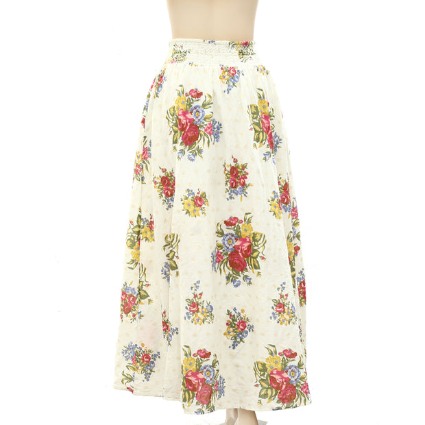 House Of Harlow 1960 Floral Printed Maxi Skirt M
