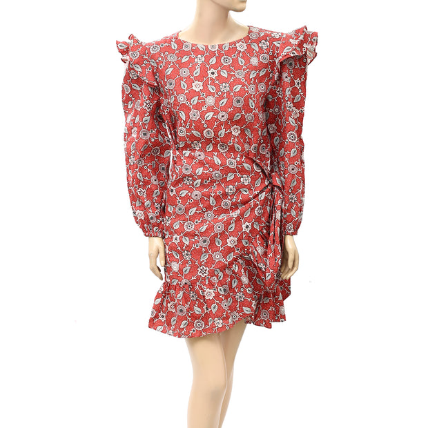 Etoile Isabel Marant Telicia Floral-Printed Linen Mini Dress M