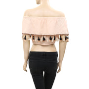 Anthropologie Off The Shoulder Cropped Top XS