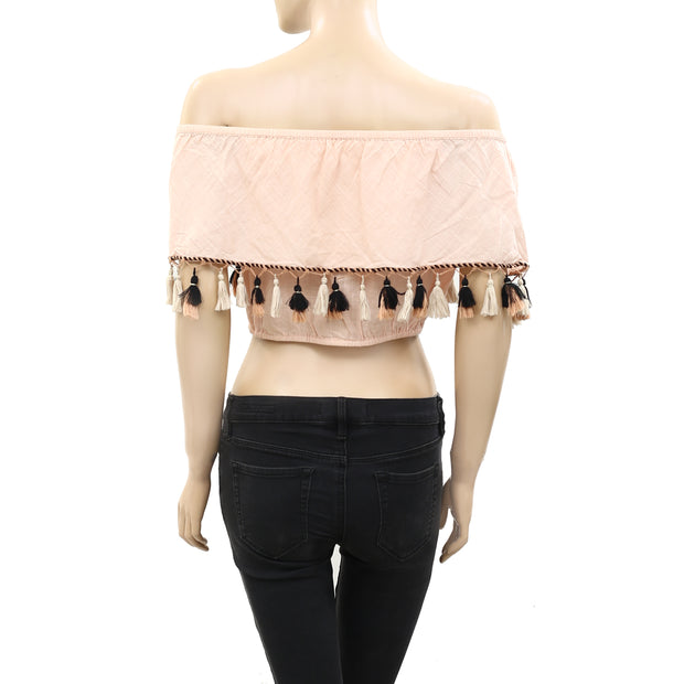 Anthropologie Off The Shoulder Cropped Top XS