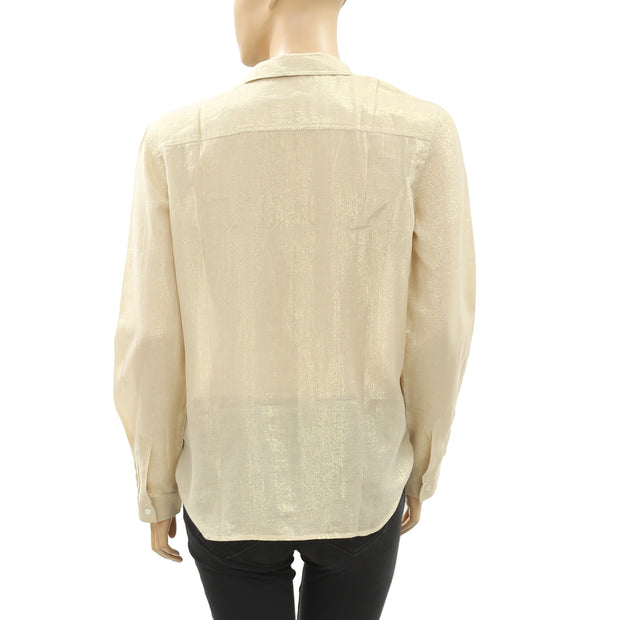 Des Petits Hauts 微光系扣衬衫上衣 M