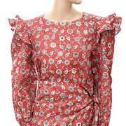 Etoile Isabel Marant Telicia Floral-Printed Linen Mini Dress M