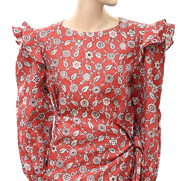 Etoile Isabel Marant Telicia Floral-Printed Linen Mini Dress M