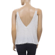 Asos Design Pearl Beaded Embellished Tank V Neck Blouse Top