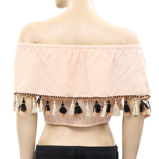 Anthropologie Off The Shoulder Cropped Top XS