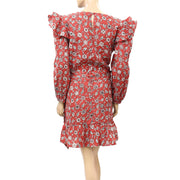 Etoile Isabel Marant Telicia Floral-Printed Linen Mini Dress M