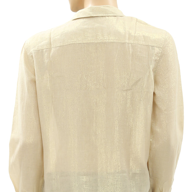 Des Petits Hauts 微光系扣衬衫上衣 M