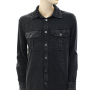 Zadig & Voltaire Long Sleeve Button Fastening Tunic Shirt S