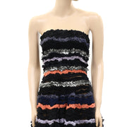Diabless Ruffle Tube Mini Dress S 1